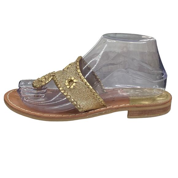 Jack Roger’s Women’s Gold Slip On Thong Sandals Size US 6 - Picture 3 of 11